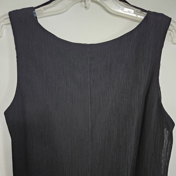 Classic R&M Richards By Karen Kwong Black Gown Maxi Dress Sz 20W Textured EUC - Picture 5 of 9
